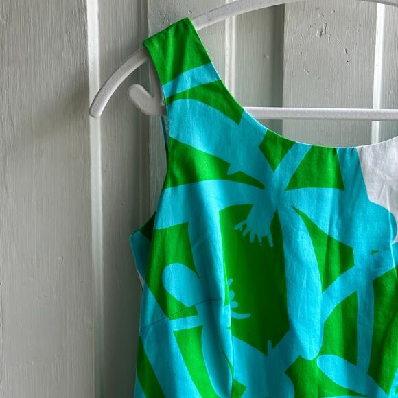 Lilly Pulitzer Delia Dress in Green Bean All Lit Up Dragonfly print - Picture 4 of 9